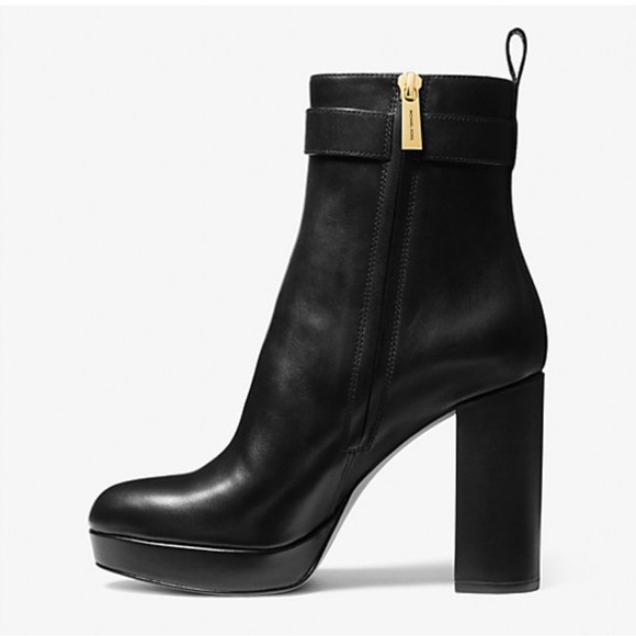 Michael Kors Parker Leather Platform Boot in Black Size 6.5 M - Picture 3 of 5